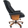 Кресло CHAIRMAN 400/BLACK для руководителя, кожа, цвет черный