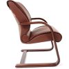 Кресло CHAIRMAN 445 WD/brown для посетителя, кожа, цвет коричневый