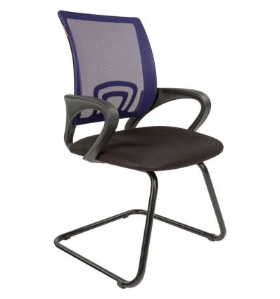 Кресло CHAIRMAN 696 V/BLUE для посетителя, сетка/ткань, цвет синий/черный