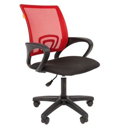 Кресло CHAIRMAN 696 LT/RED для оператора, сетка/ткань, цвет красный/черный
