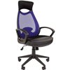 Кресло CHAIRMAN 840 Black/Blue для руководителя, цвет черный/синий