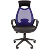 Кресло CHAIRMAN 840 Black/Blue для руководителя, цвет черный/синий