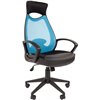 Кресло CHAIRMAN 840 Black/L.Blue для руководителя, цвет черный/голубой