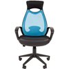Кресло CHAIRMAN 840 Black/L.Blue для руководителя, цвет черный/голубой