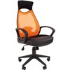 Кресло CHAIRMAN 840 Black/Orange для руководителя, цвет черный/оранжевый