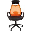 Кресло CHAIRMAN 840 Black/Orange для руководителя, цвет черный/оранжевый