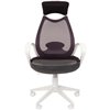 Кресло CHAIRMAN 840 White/Grey для руководителя, белый пластик, цвет серый