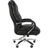 Кресло CHAIRMAN 405 BLACK для руководителя усиленное до 250 кг, кожа, цвет черный