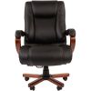 Кресло CHAIRMAN 503 для руководителя усиленное до 180 кг, кожа, цвет черный