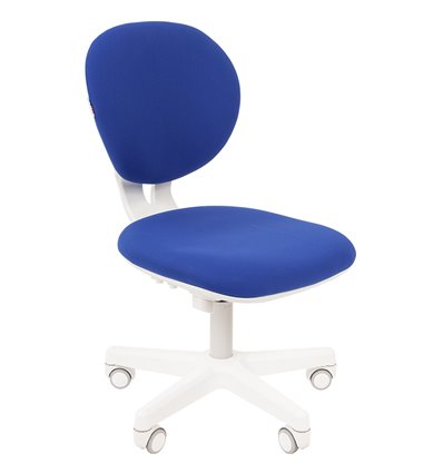 Кресло CHAIRMAN KIDS 108 BLUE детское, белый пластик, ткань, цвет синий