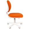 Кресло CHAIRMAN KIDS 108 ORANGE детское, белый пластик, ткань, цвет оранжевый