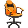 Кресло CHAIRMAN KIDS 110 ORANGE детское, ткань/экокожа, цвет оранжевый/черный