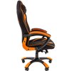 Кресло CHAIRMAN GAME 28 Orange геймерское, ткань, цвет черный/оранжевый