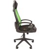 Кресло CHAIRMAN 840 Black/Green для руководителя, цвет черный/светло-зеленый