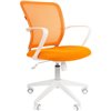 Кресло CHAIRMAN 698 WHITE ORANGE для оператора, белый пластик, сетка/ткань, цвет оранжевый
