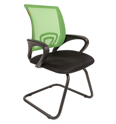 Кресло CHAIRMAN 696 V/GREEN для посетителя, сетка/ткань, цвет светло-зеленый/черный