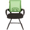Кресло CHAIRMAN 696 V/GREEN для посетителя, сетка/ткань, цвет светло-зеленый/черный