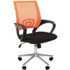 Кресло CHAIRMAN 696 CHROME/ORANGE для оператора, сетка/ткань, цвет оранжевый/черный