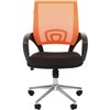 Кресло CHAIRMAN 696 CHROME/ORANGE для оператора, сетка/ткань, цвет оранжевый/черный