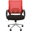 Кресло CHAIRMAN 696 CHROME/RED для оператора, сетка/ткань, цвет красный/черный