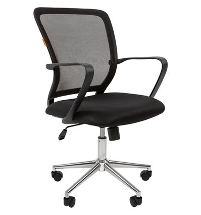 Кресло CHAIRMAN 698 CHROME BLACK для оператора, сетка/ткань, цвет черный