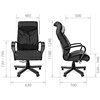 Кресло CHAIRMAN 420 WD/black для руководителя, кожа, цвет черный