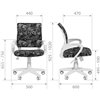 Кресло CHAIRMAN KIDS 103 Buses детское, белый пластик, ткань, с рисунком автобусы