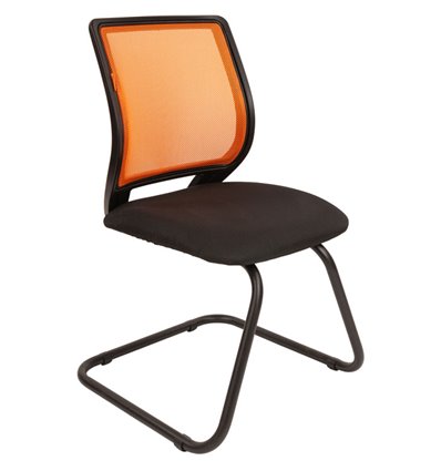 Кресло CHAIRMAN 699 V/ORANGE для посетителя, сетка/ткань, цвет оранжевый/черный