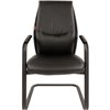 Кресло CHAIRMAN Vista V Black/black для посетителя, черные полозья, экокожа, цвет черный