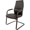 Кресло CHAIRMAN Vista V Black/black для посетителя, черные полозья, экокожа, цвет черный