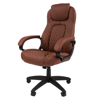 Кресло для руководителя CHAIRMAN 432 экопремиум коричневая