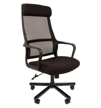 Кресло для руководителя CHAIRMAN 590 черное, сетка/ткань