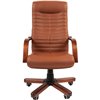 Кресло для руководителя CHAIRMAN 480 WD экопремиум коричневый N, дерево