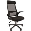 Кресло для руководителя CHAIRMAN 575 TW черный МЕТ, сетка/ткань, металлическая крестовина
