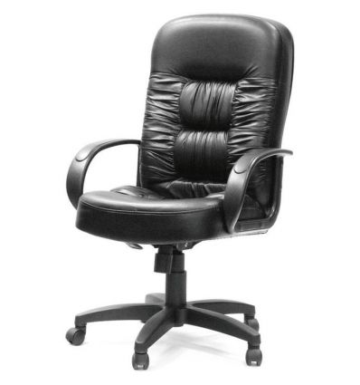 Кресло CHAIRMAN 416/black glossy для руководителя, экокожа глянцевая, цвет черный