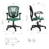Кресло CHAIRMAN 452/TW10-TW05 для оператора, сетка/ткань, цвет синий