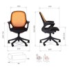 Кресло CHAIRMAN 820 black/DW-01 для оператора, сетка/ткань, цвет черный