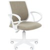 Кресло детское CHAIRMAN KIDS 112 ткань В оливка, белый пластик