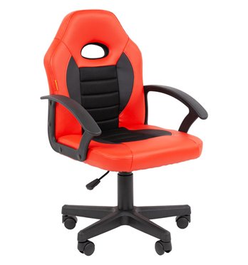 Кресло детское CHAIRMAN KIDS 111 экокожа красный/черный