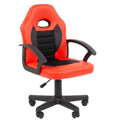 Кресло детское CHAIRMAN KIDS 111 экокожа красный/черный