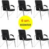 Кресло для посетителя CHAIRMAN 850 экокожа черный (компл.6 штук)