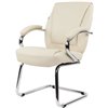 Кресло для посетителя CHAIRMAN 794V хром экокожа бежевый