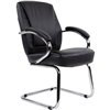 Кресло для посетителя CHAIRMAN 794V хром экокожа черный