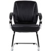 Кресло для посетителя CHAIRMAN 794V хром экокожа черный