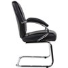Кресло для посетителя CHAIRMAN 794V хром экокожа черный