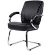 Кресло для посетителя CHAIRMAN 794V хром экокожа черный