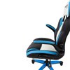 Кресло игровое CHAIRMAN GAME 15 экокожа черный/голубой/белый