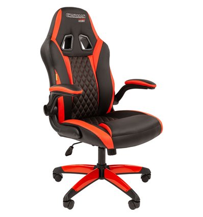 Кресло игровое CHAIRMAN GAME 15 экокожа черный/красный