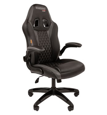 Кресло игровое CHAIRMAN GAME 15 экокожа черный/серый