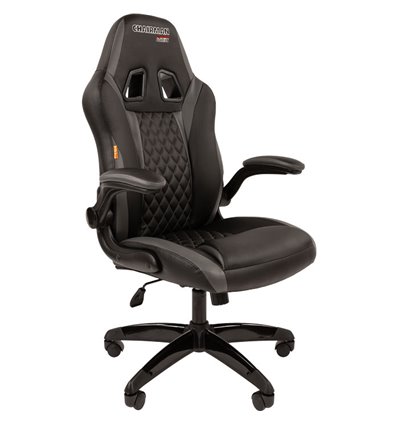Кресло игровое CHAIRMAN GAME 15 экокожа черный/серый